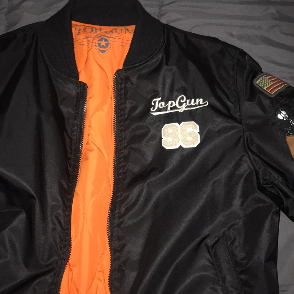 TOP GUN JACKET XL(Runs Small) REVERSIBLE - Picture 3 of 3
